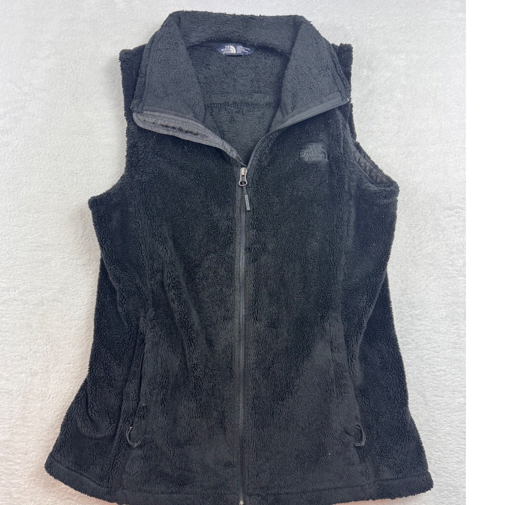 The North Face Osito Fleece Vest Black Full Zip Womens Medium M Pockets